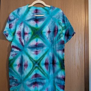 George Tie-Dye Blue and Purple Men's Shirt